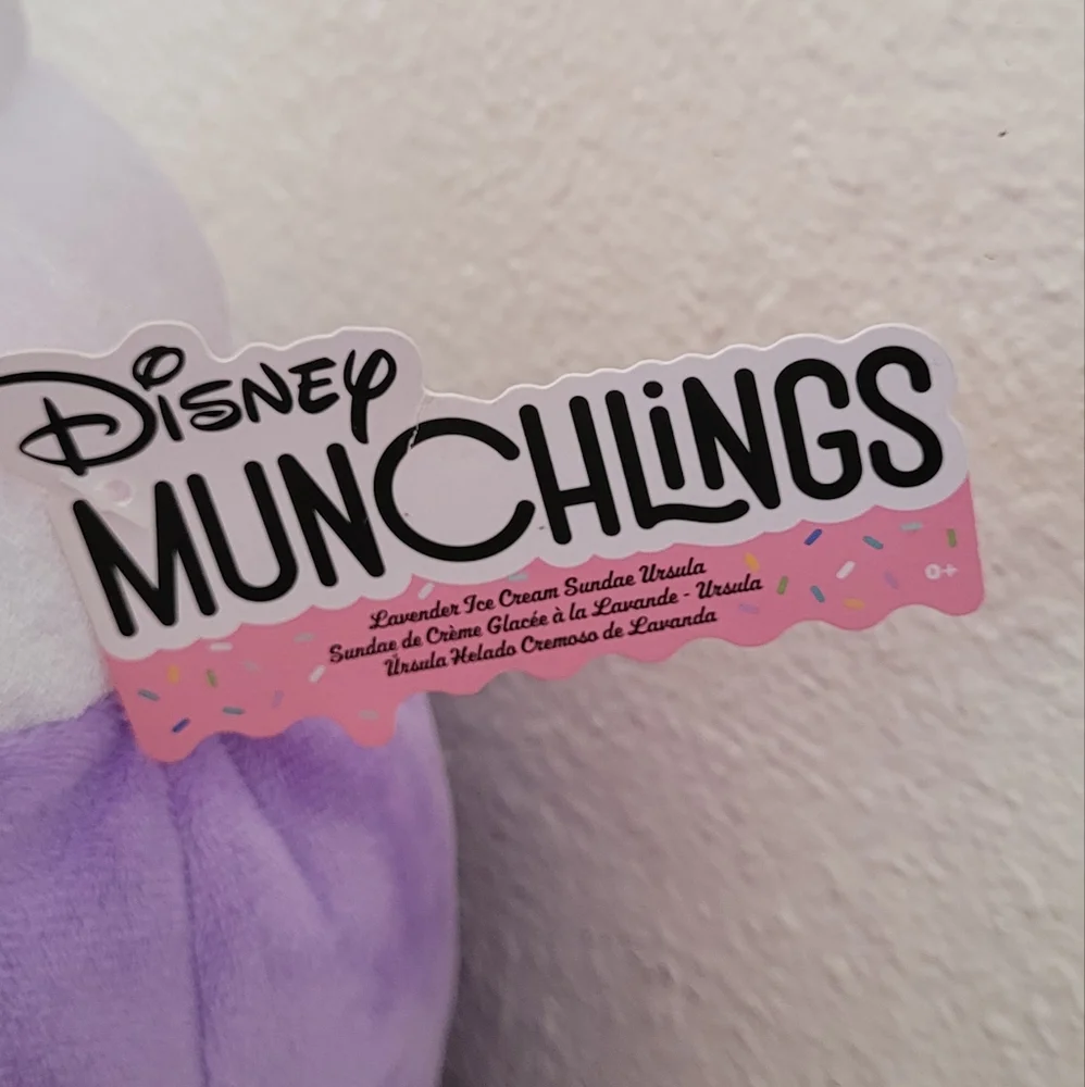 Disney Munchlings 12" Ursula Lavender Ice Cream Sundae New With Tags - Picture 4 of 6